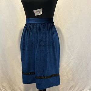 Elegant Blue Velvet Apron